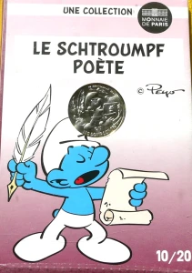10 EURO FRANCJA 2020 POETA BAJKA SMERFY MENNICZA