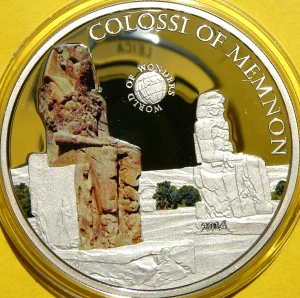 5$ PALAU 2014 KOLOSY MEMNONA EGIPT CUDA ŚWIATA