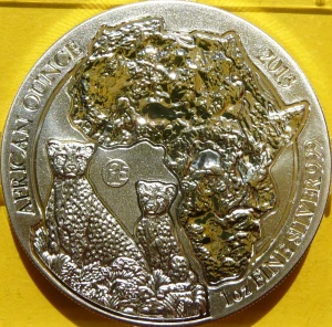 50 MIRONGO RWANDA 2013 GEPARD ZWIERZĘTA AFRYKI PRIVY F15 SREBRO UNCJA