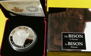 20$ KANADA 2014 BUFFALO GŁOWA BIZONA SREBRO 999 UNCJA