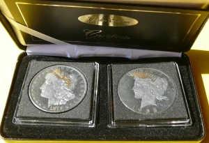 DOLAR PEACE + MORGAN USA GOLDEN ENIGMA RUTHEN BIAŁE RÓŻOWE ZŁOTO