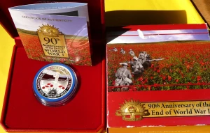 1$ AUSTRALIA 2008 ZAKOŃCZENIE I WOJNA ŚWIATOWA CZERWONE MAKI KOLOR