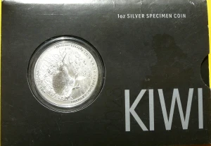  1$ NOWA ZELANDIA 2023 KIWI SREBRO 999 UNCJA + CERT