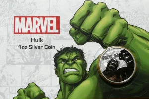 1$ TUVALU 2019 HULK KOMIKSY MARVEL SREBRO UNCJA + CER