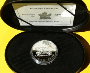 20$ KANADA 2001 AUTO RUSSELL LIGHT FOUR TRANSPORT HOLOGRAM UNCJA