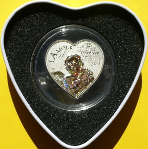 1000 FRANK KAMERUN 2013 SERCE MIŁOŚĆ ANIOŁ HOLOGRAM RZADKA