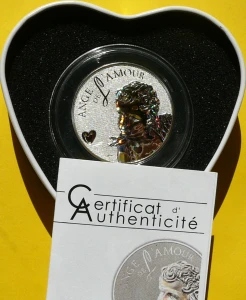 1000 FRANK KAMERUN 2010 MIŁOŚĆ ANIOŁ AMOR ZAKOCHANI HOLOGRAM RZADKA