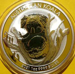 DOLLAR AUSTRALIA 2021 MIŚ KOALA SREBRO UNCJA