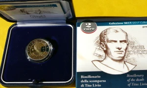 2 EURO WŁOCHY 2017 TYTUS LIWIUSZ 2000 ROCZNICA ŚMIERCI PROOF