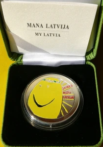 5 EURO ŁOTWA 2018 MOJA ŁOTWA SREBRO UNCJA KOLOR RZADKA
