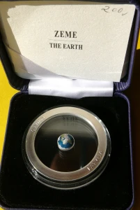 5 EURO ŁOTWA 2016 PLANETA ZIEMIA SREBRO KOLOR RZADKA