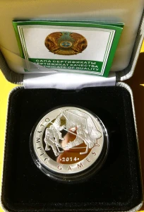 100 TENGE KAZACHSTAN 2013 HOKEJ NA LODZIE OLIMPIADA SOCZI 