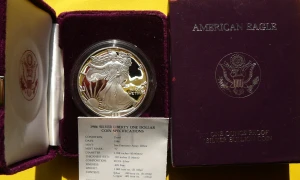 1$ USA 1986 S EAGLE BOGINI WOLNOŚCI LIBERTY SREBRO 999PROOF