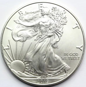 1$ USA 2019 EAGLE ORZEŁ BOGINI WOLNOŚCI LIBERTY SREBRO 999 UNCJA
