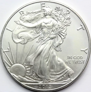 1$ USA 2012 EAGLE ORZEŁ BOGINI WOLNOŚCI LIBERTY SREBRO 999 UNCJA