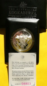 1$ AUSTRALIA 1993 KOOKABURRA PRIVY SYDNEY SREBRO PROOF