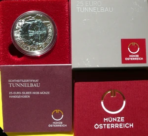 25 EURO AUSTRIA 2013 BUDOWA TUNELU SREBRO NIOB